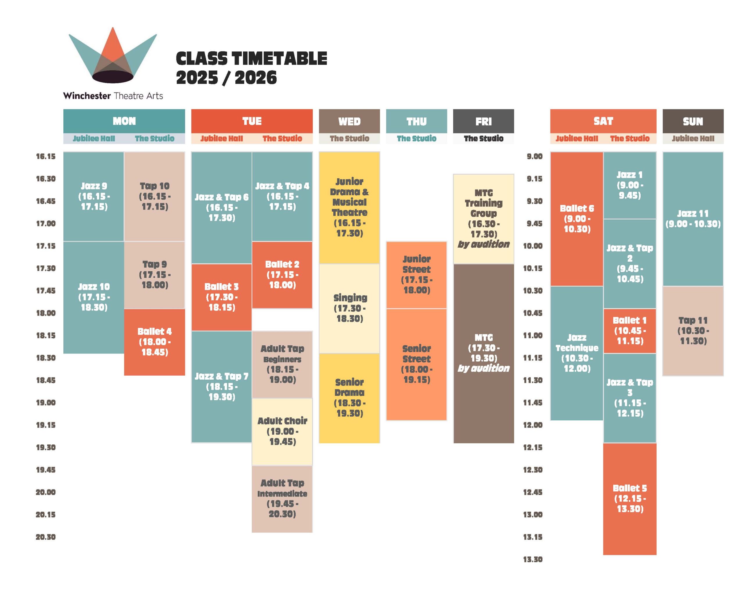 Timetable 2025_26_FINAL 2025/26 Timetable