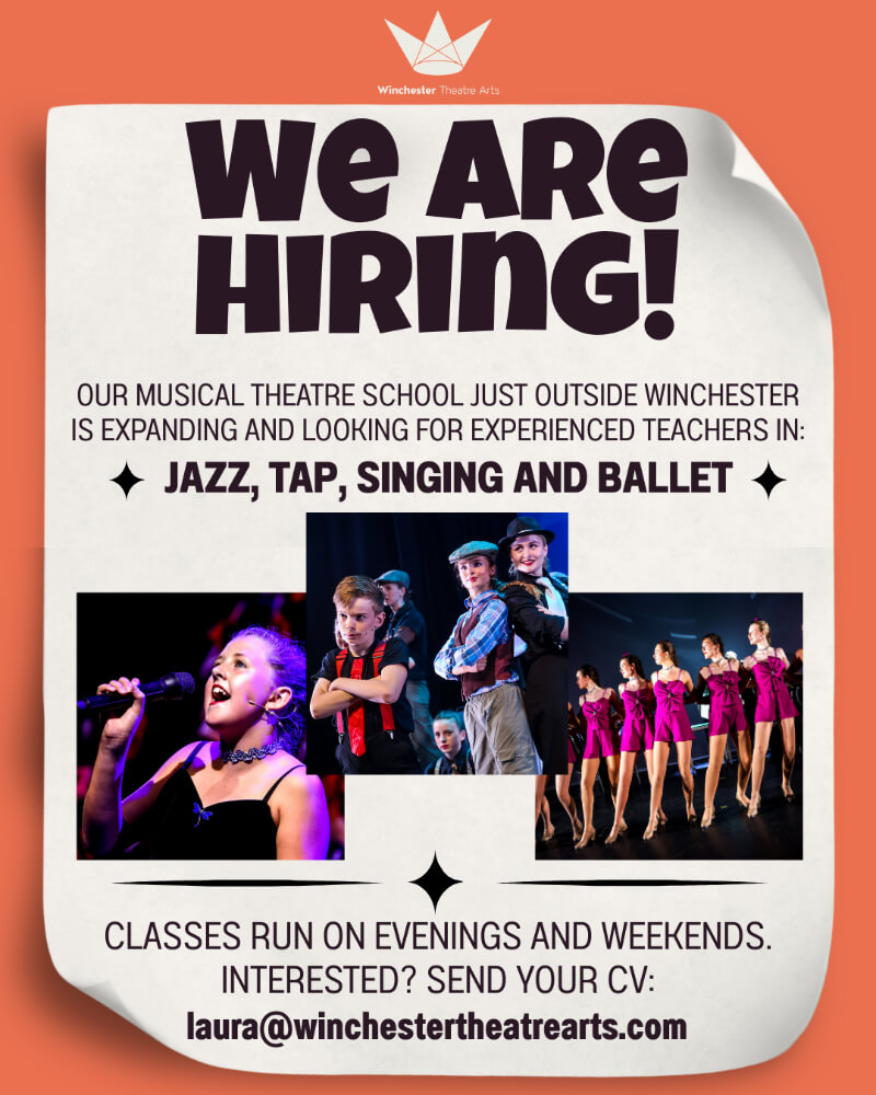 Poster with big lettering We are hiring